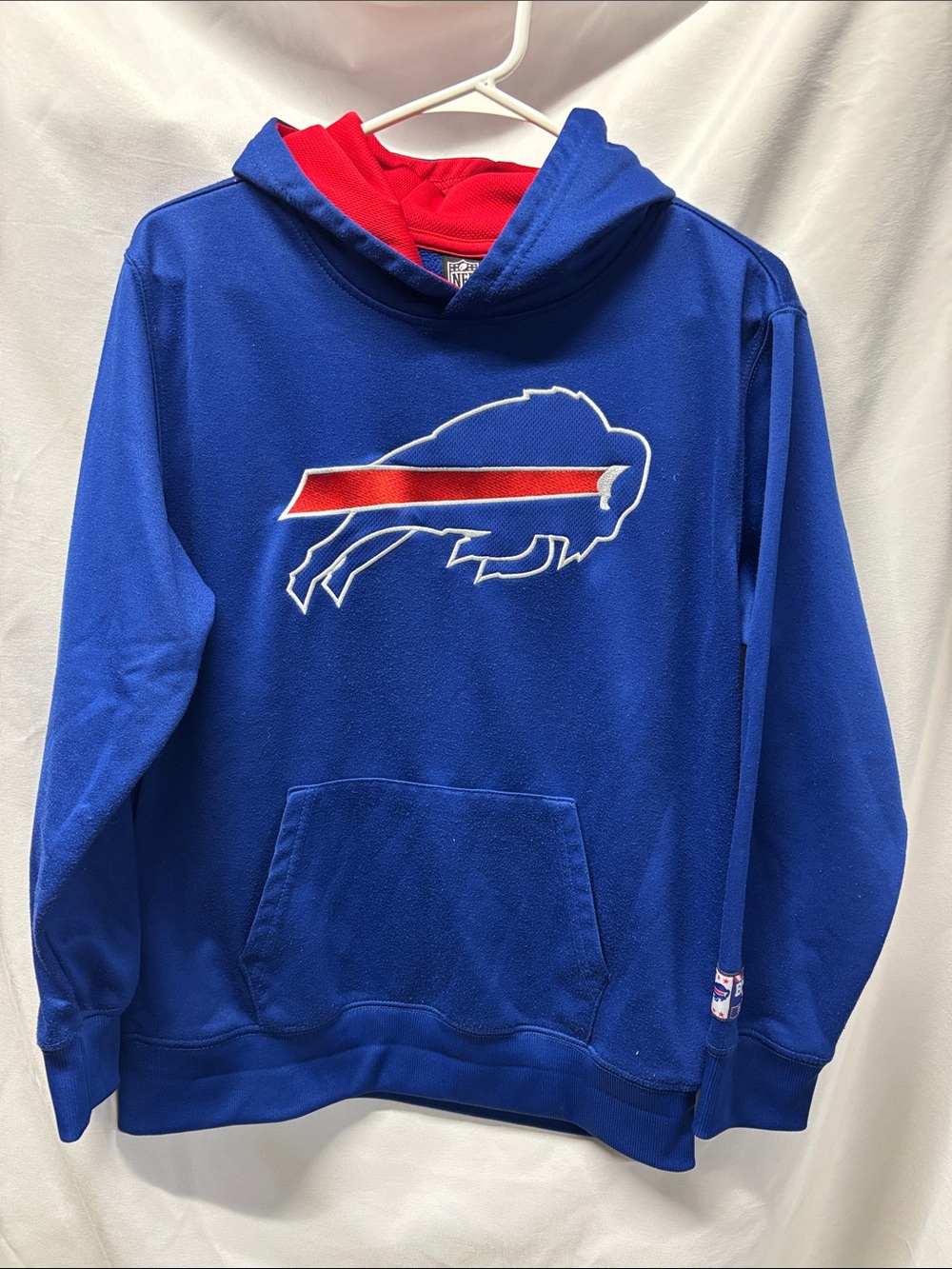 NFL Royal Blue & Red Crewneck Hoodie with Team Logo